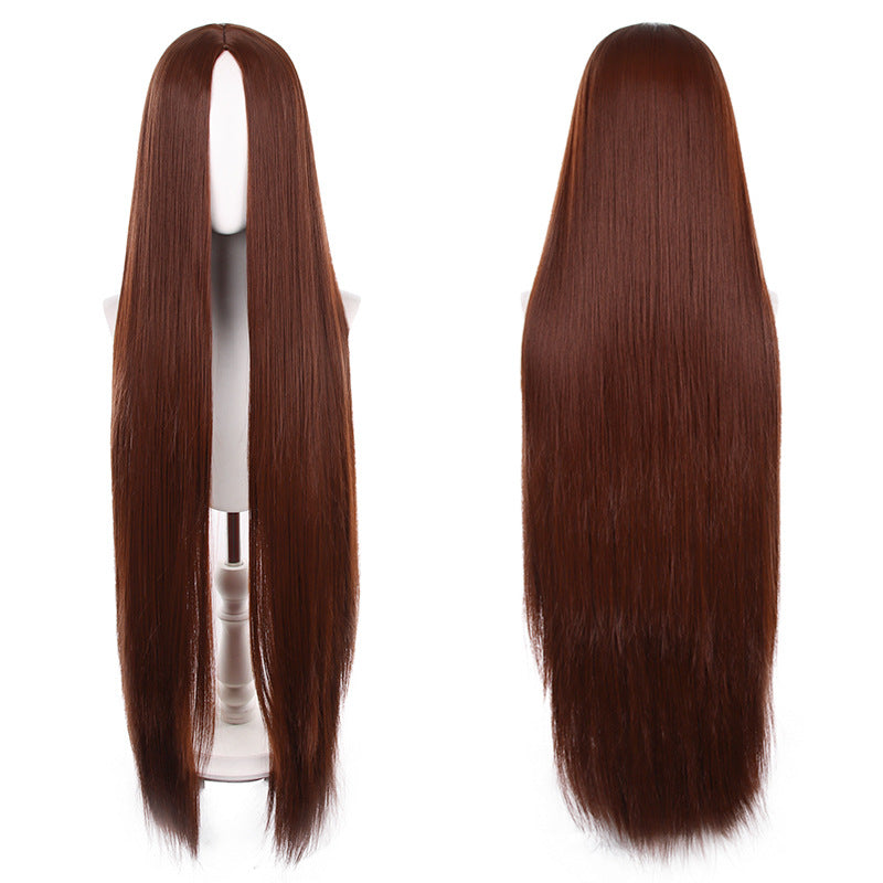 Mid-length Universal Long Straight Scalp Style Cos Wig