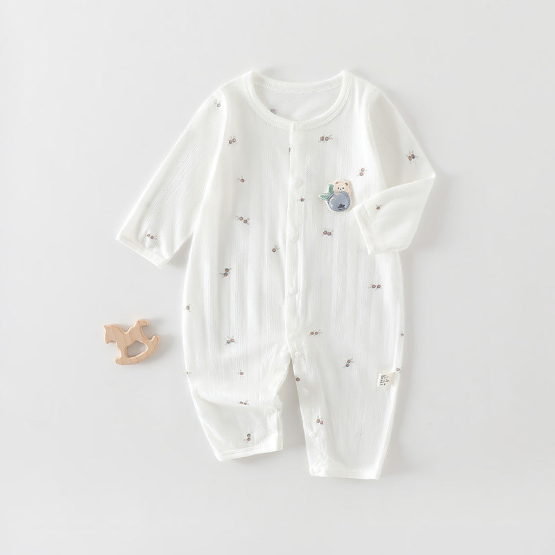 Jumpsuit Class Summer Thin Pure Cotton Closed Ha Born Jumpsuit, Climbing Suit