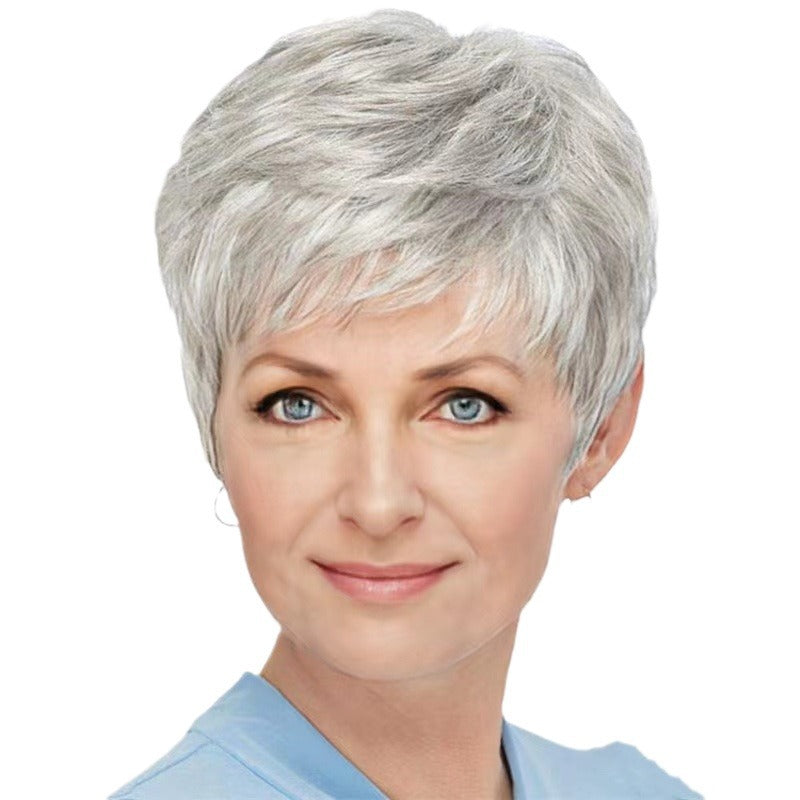 Women's Hood Mechanism Chemical Fiber Temperament Side Wig Short Curly Hair