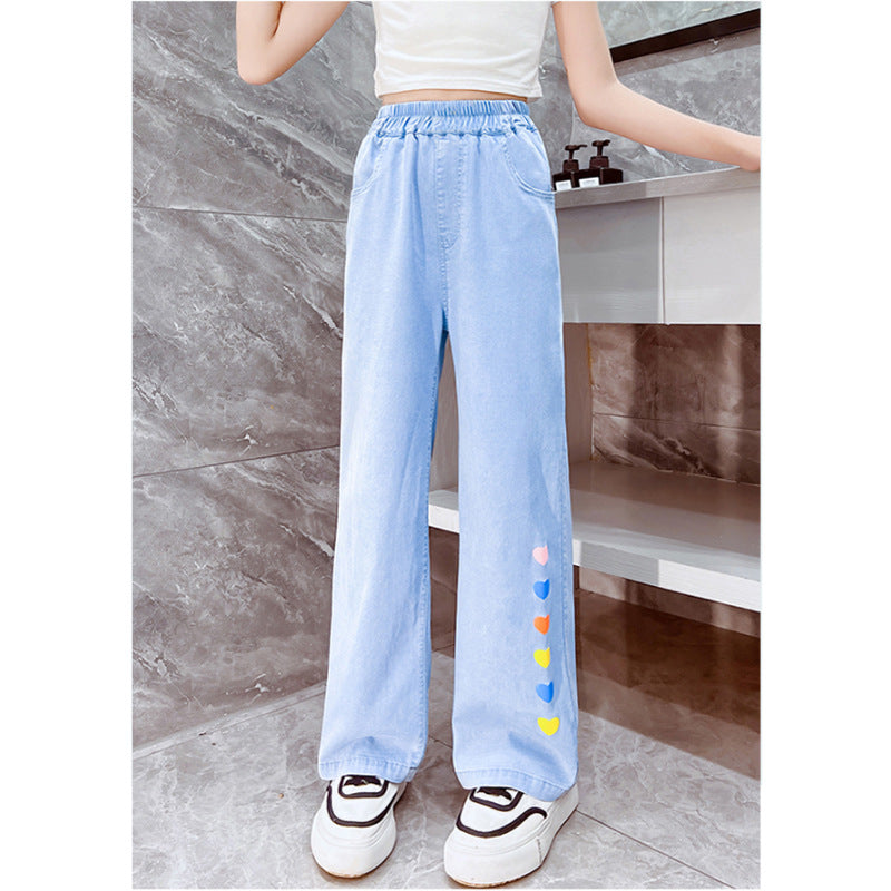 Children's Clothes Fried Street Western Style Medium Big Trousers Clothing Thin Children's Pants