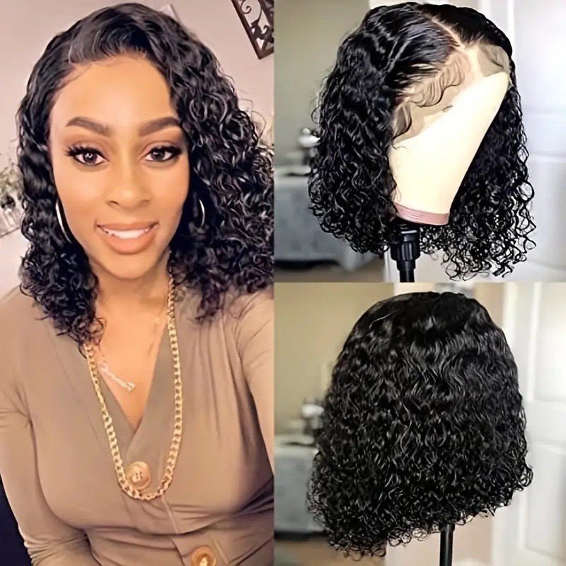 Women's African Wigs With Small Fluffy Coil Wig Short Curly Hair