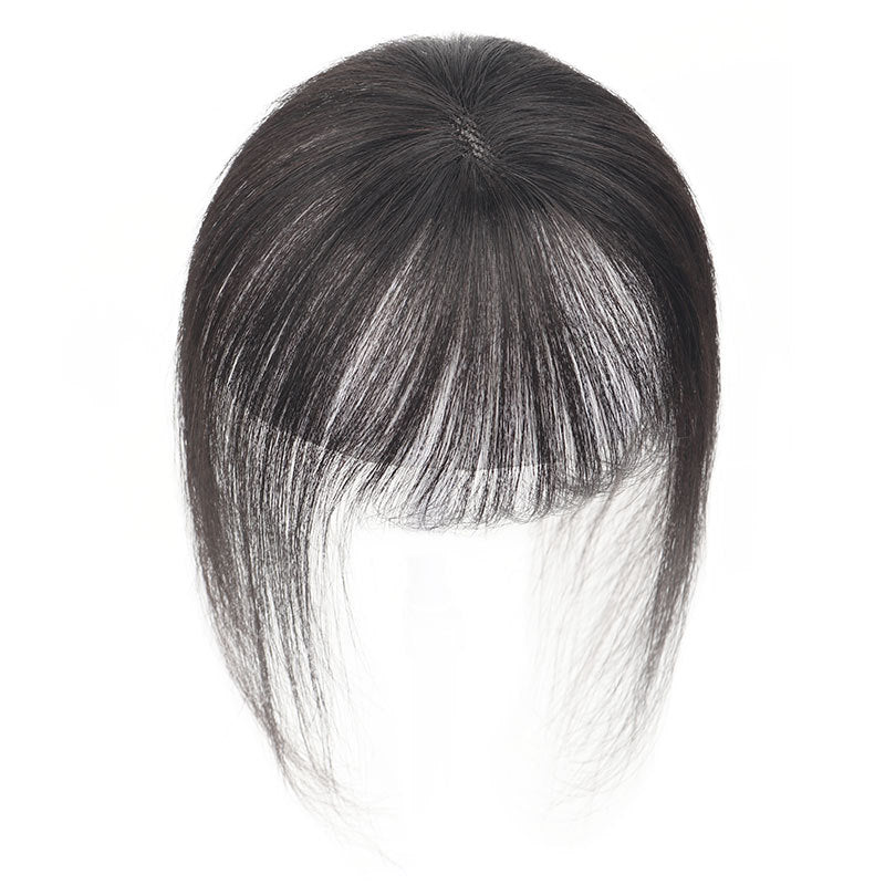 Women's Set Real Hair Wild Covering Seam Invisible Natural Lightweight Breathable Wig Bangs