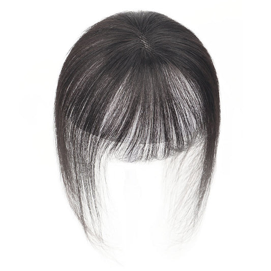 Women's Set Real Hair Wild Covering Seam Invisible Natural Lightweight Breathable Wig Bangs