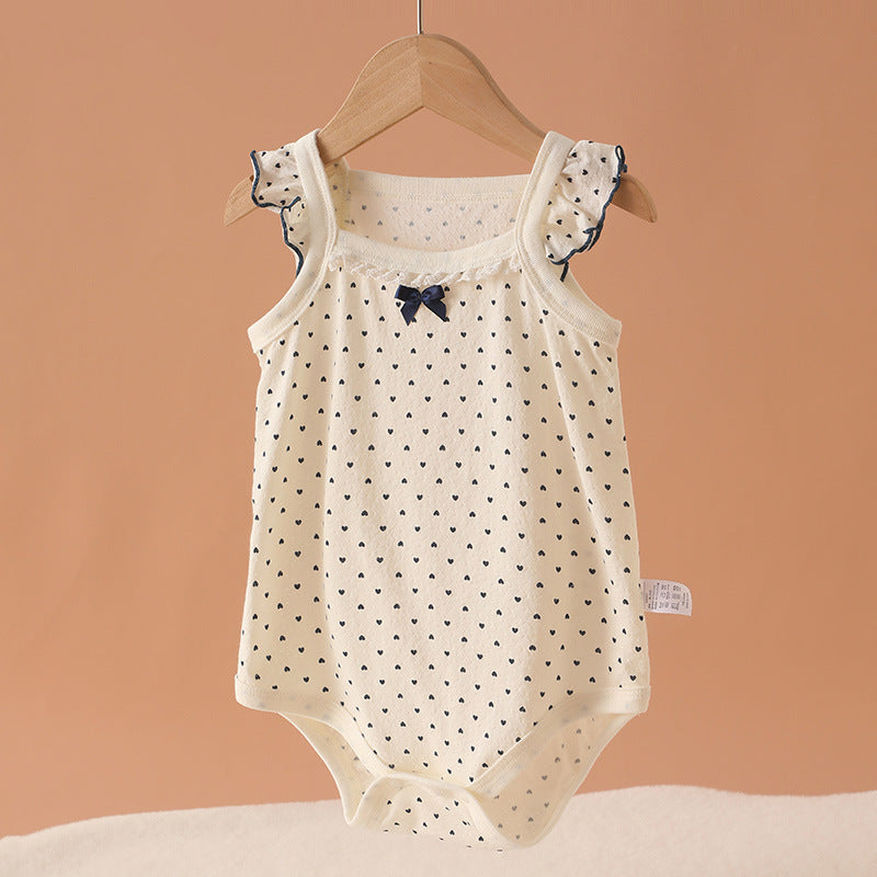Summer Thin Rompers Sleeveless Triangle Cotton Breathable One-piece Jumpsuit, Climbing Suit