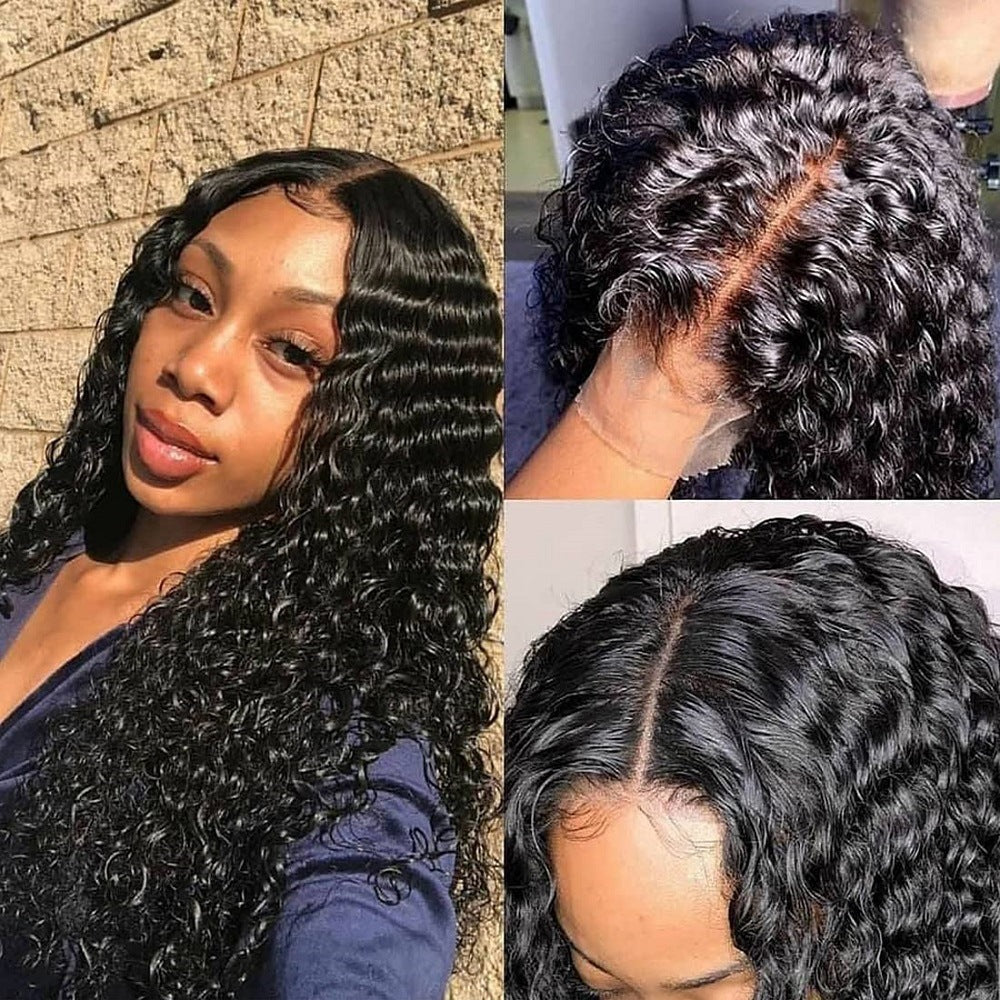 Women's African Fashion Small Curly Black Head Wig Long Curls
