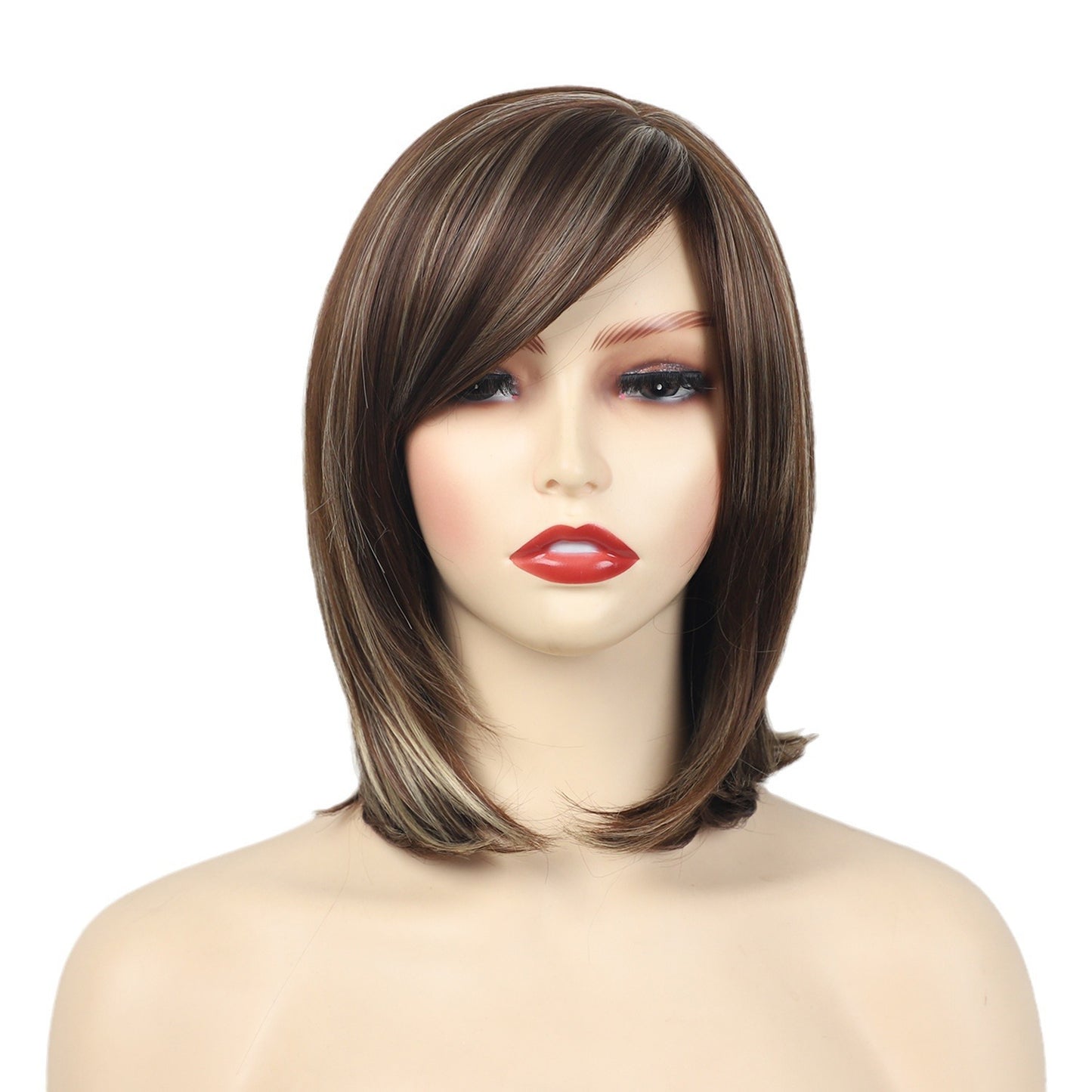 Women's Head Side Bangs Synthetic Wigs Overseas Warehouse Wig Short Straight Hair