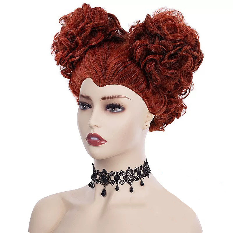 Blue Gradually Varied Pink Double Tiger Mouth Clip Mid-length Cos Wig
