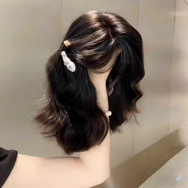 Korean Wool Egg Female Bangs Texture Fluffy Wig Short Curly Hair