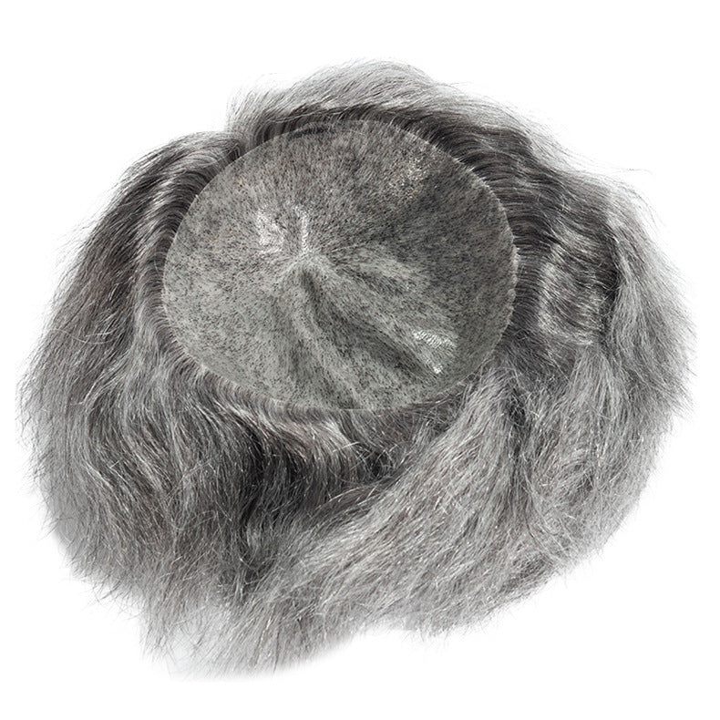 Men's Hairpiece Machine Binding Needle Hand Crochet Invisible Breathable Hair Supplementing Men's Wig