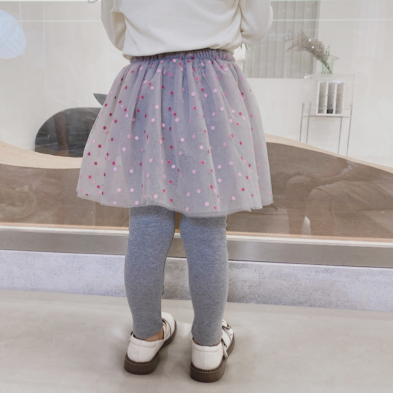 Choose Autumn Base Culottes Skirted Leggings Outer Children's Pants