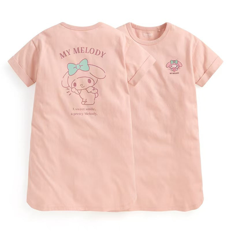 Women's Line Skirt Purified Cotton Thin Short Children's Dress