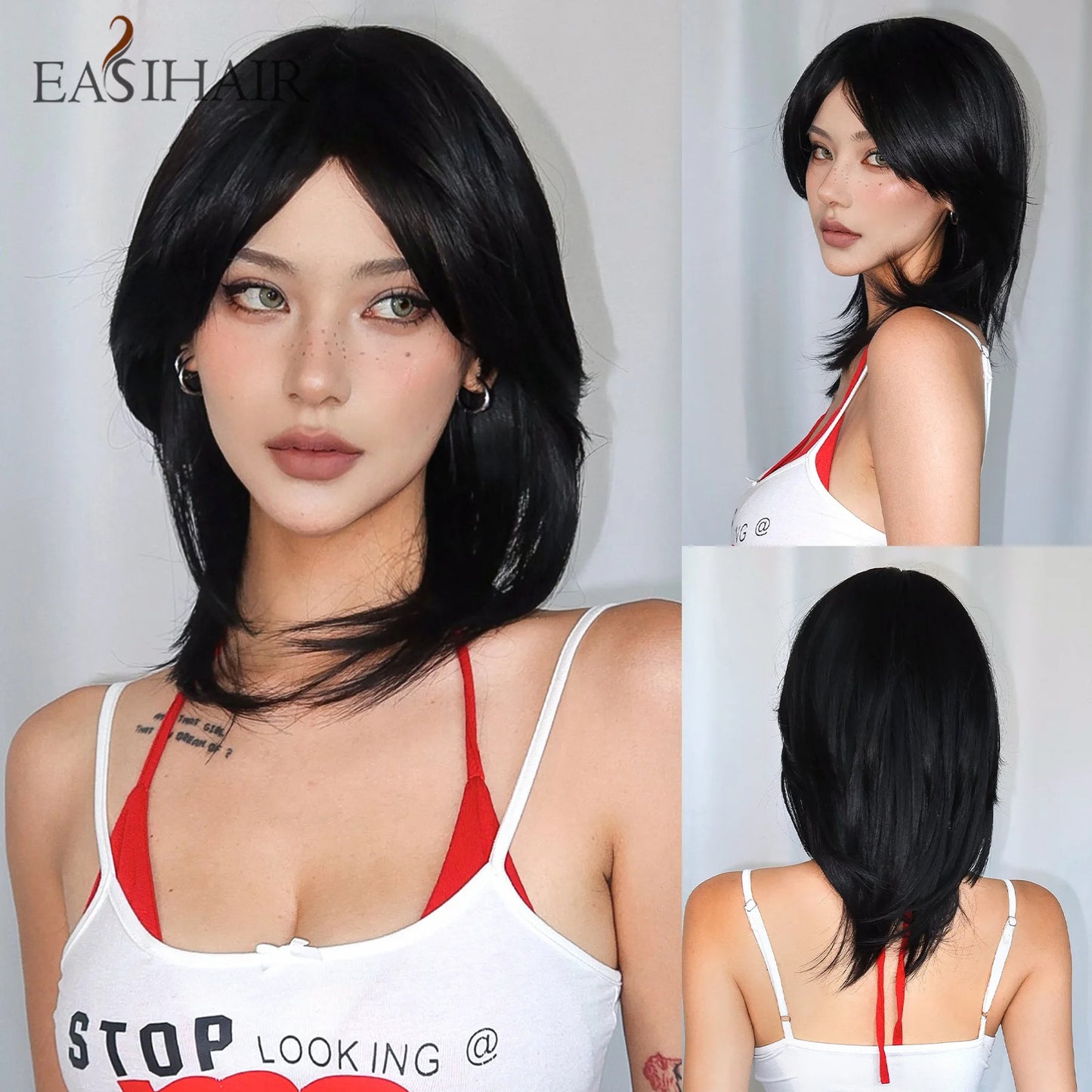 Women's High-level Collarbone Length Haircut Simulation Repairing Wig Short Straight Hair