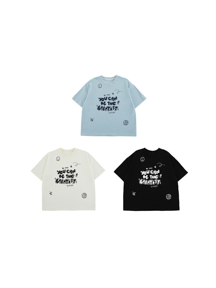 Korean Boys Casual Comfortable Short Sleeve Summer Wear Fashion Loose Children's T-shirt