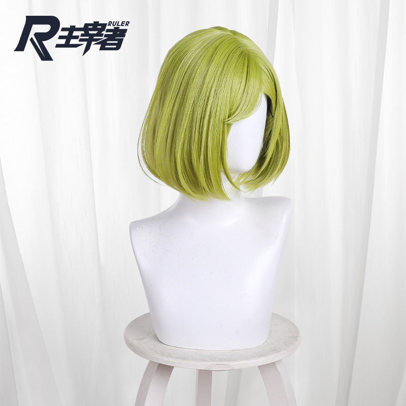 Master Pointed Hat Cocoa Grass Green Scalp Cos Wig