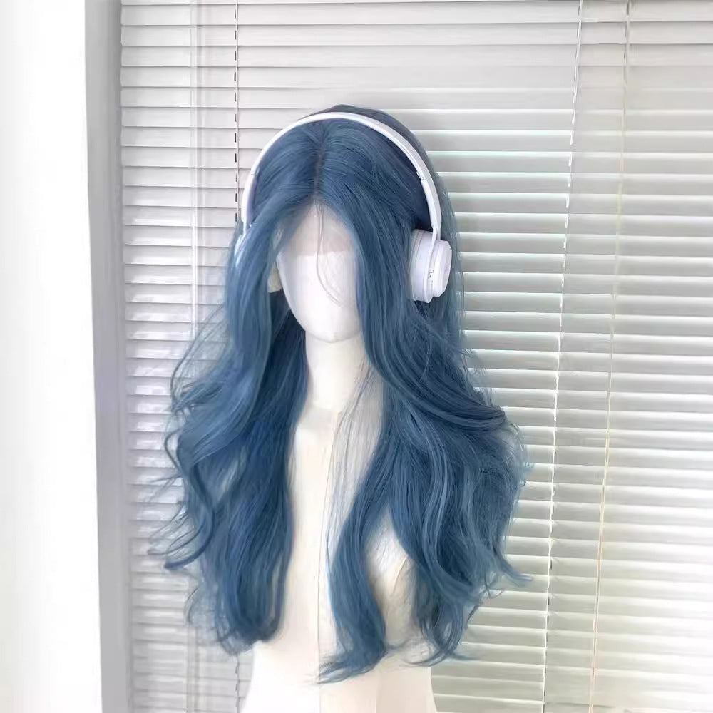 Misty Blue Clear Cold Atmosphere Long Other Wig