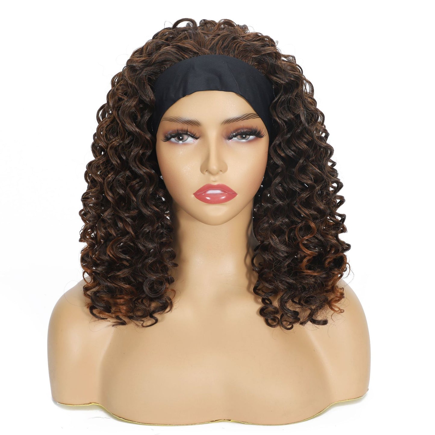 Band Head Cover Screw Rolled Chemical Wig Short Curly Hair