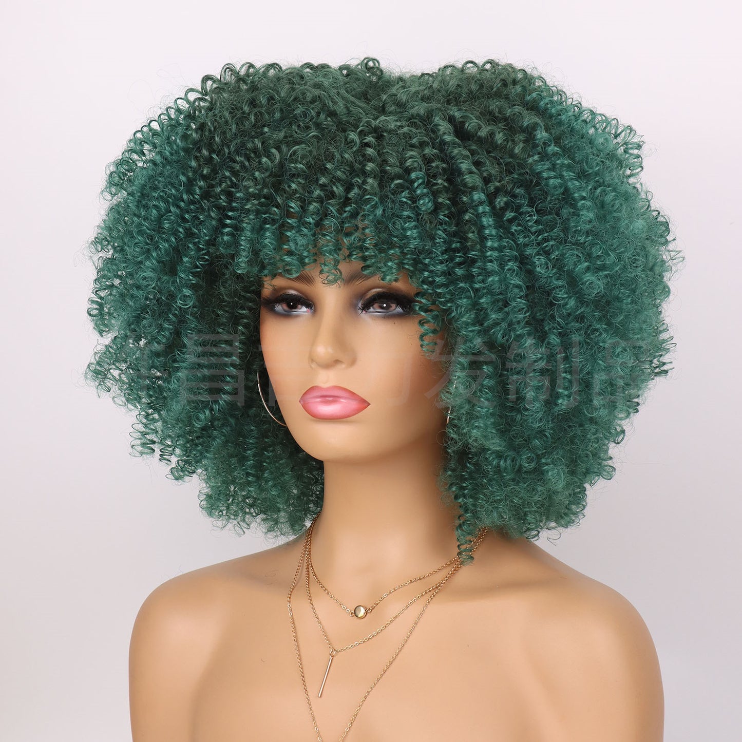 Women's Afro African Small Volume Fluffy Head Wig Short Curly Hair
