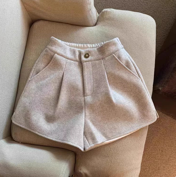 Woolen Shorts Western Style Teens Babies Base Outer Children's Pants