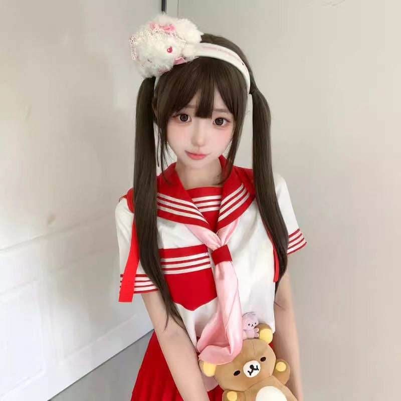 Female Full Head Hair Daily Natural Bangs Long Straight Wig