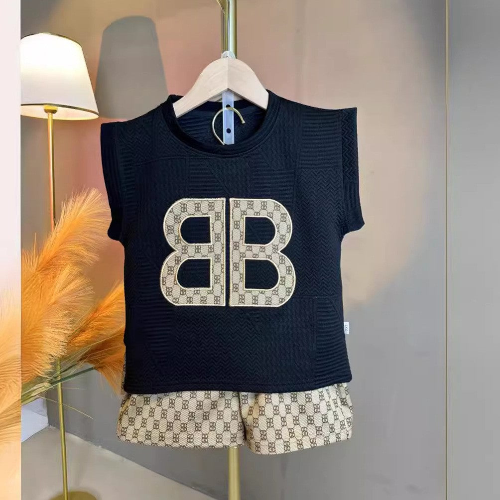Children's Embroidered Vest Clothes Cool Handsome Summer Children's Suit