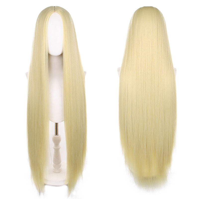 Mid-length Universal Long Straight Scalp Style Cos Wig