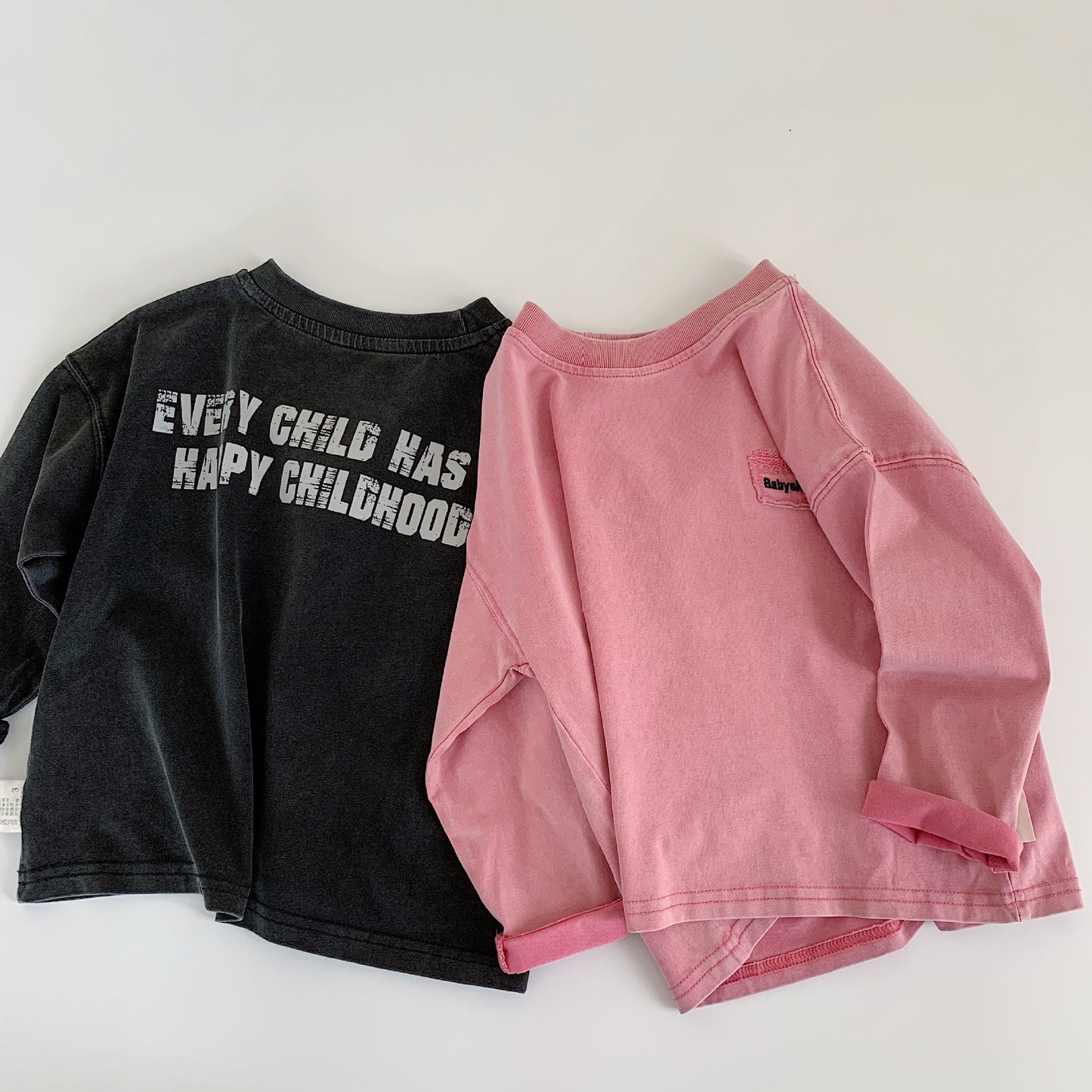 Children's Korean Style Boys Letter Loose Round Neck Bottoming Shirt Children's T-shirt