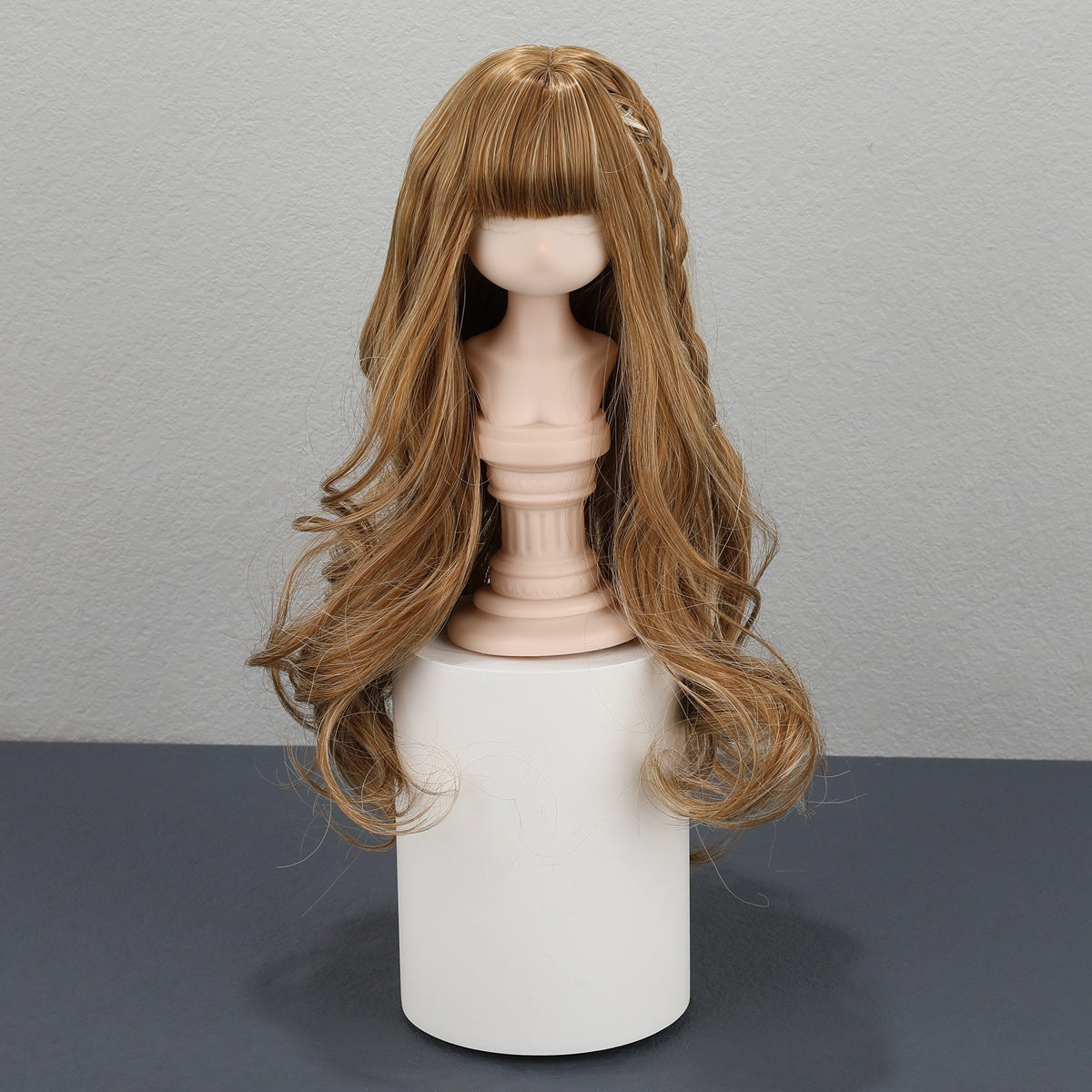 Points Soft Silk Bangs Long Curly Hair Cos Wig