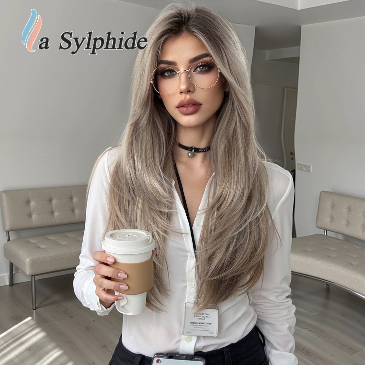 Women's Headgear Chemical Fiber Hair Soft Natural Long Straight Wig