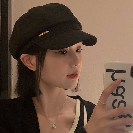 Hat Female One Natural Simulation Beret Wig Short Straight Hair