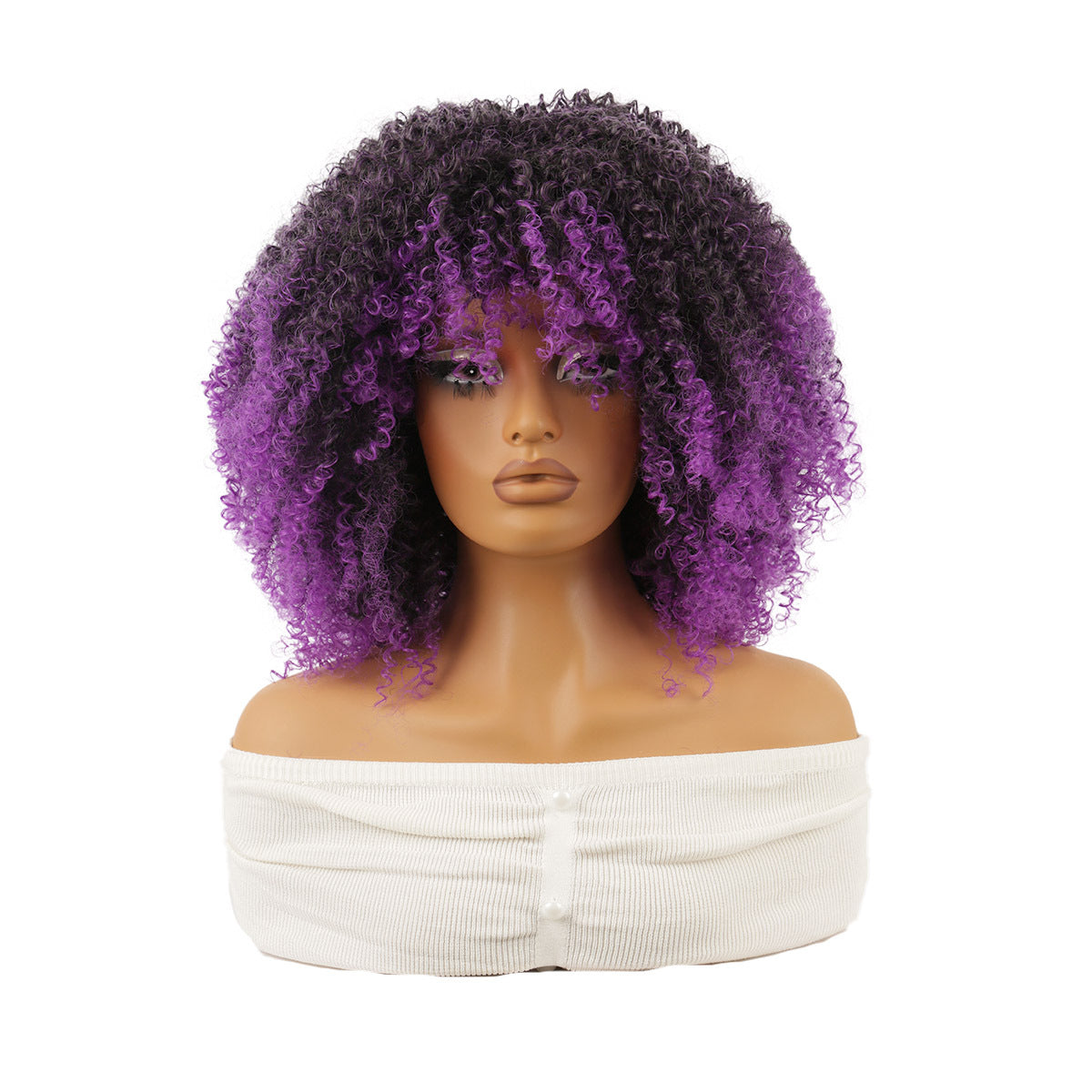 Fiber Female Head Cover African Small Wig Short Curly Hair