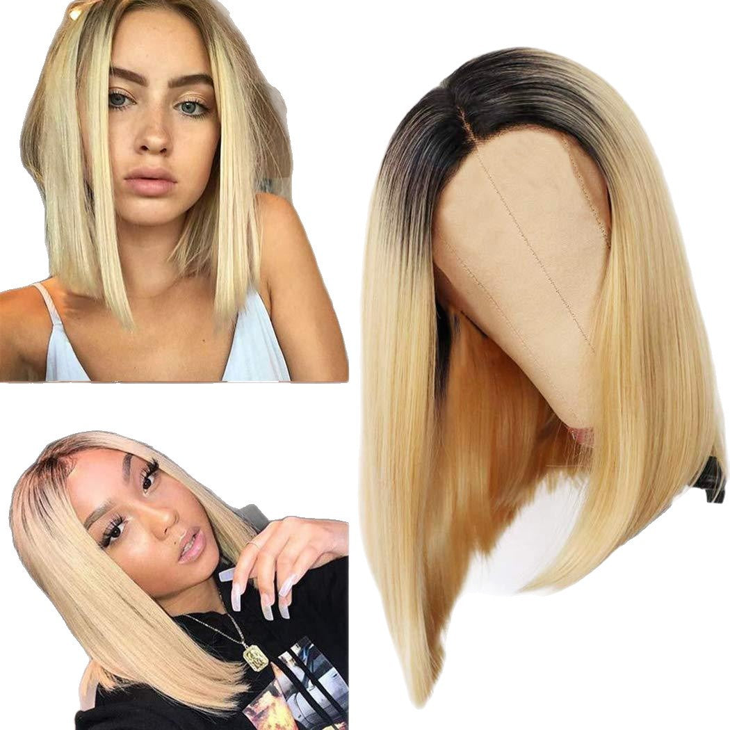 Durable Versatile Innovative Medium Chemical Fiber Wig Short Straight Hair