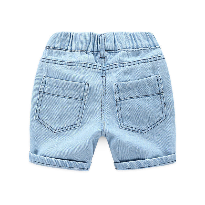 Ripped Jeans Shorts Summer Korean Style Children's Pants