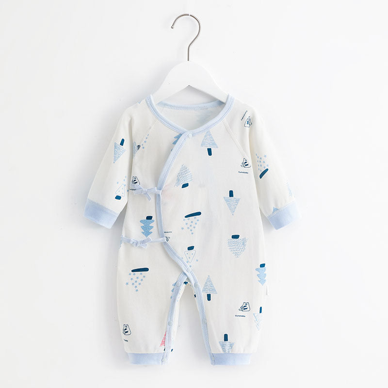 Rompers Born Boneless Cotton Closed Bellyband Crawling Jumpsuit, Climbing Suit
