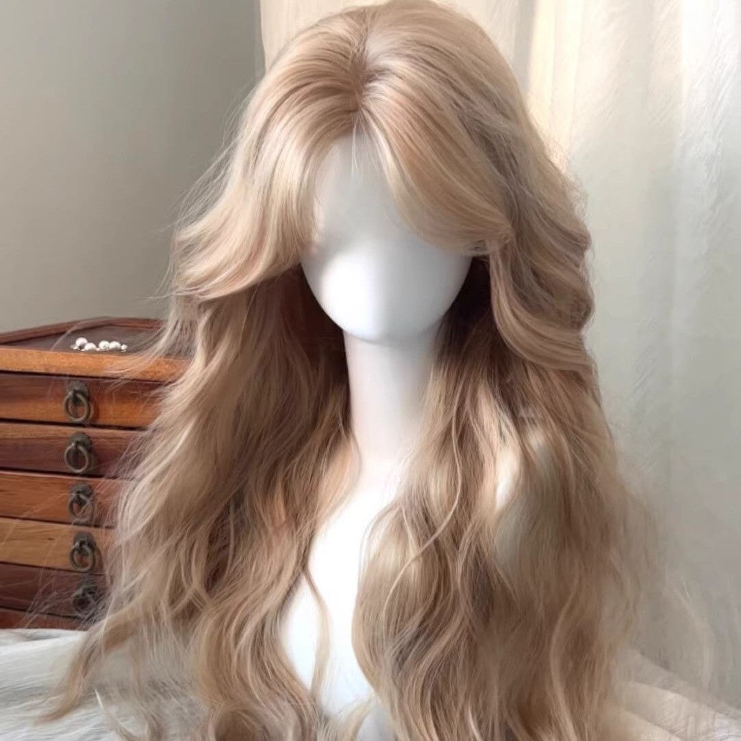 Medium Points Milk White Rice Golden Eggs Egg Roll Long Wig