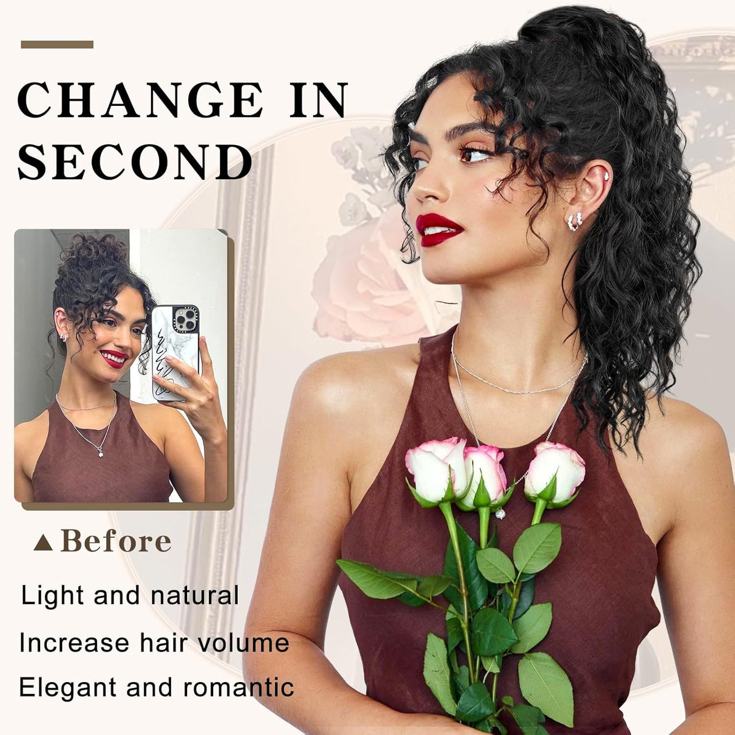 Chemical Fiber Solid Color Two Colors Small Wig Ponytail