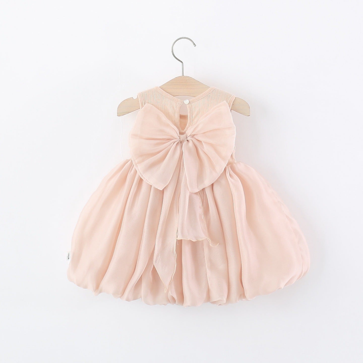 Children's Trendy Clothing Sleeveless One-piece Summer Back Big Bowknot Bud Princess Children's Dress