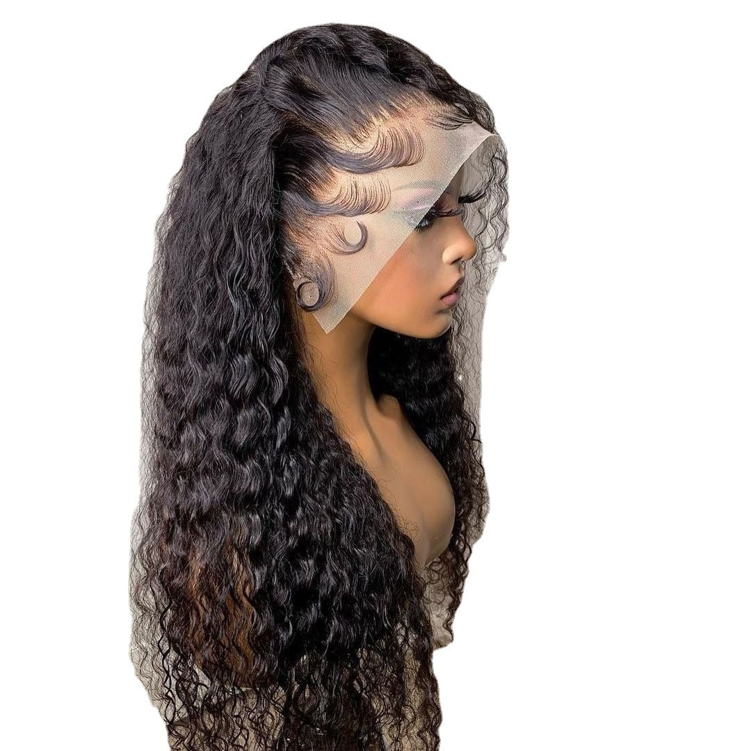 Curly Hair Female Front Lace Chemical Wig Long Curls