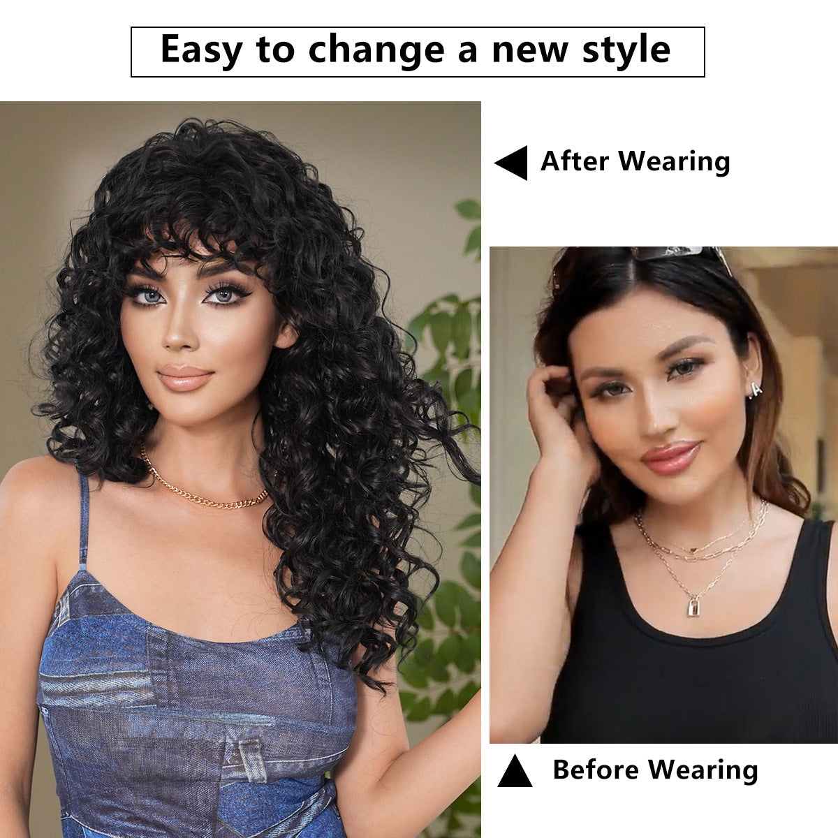 Hot Spring Roll Female Deep Wave Long Other Wig