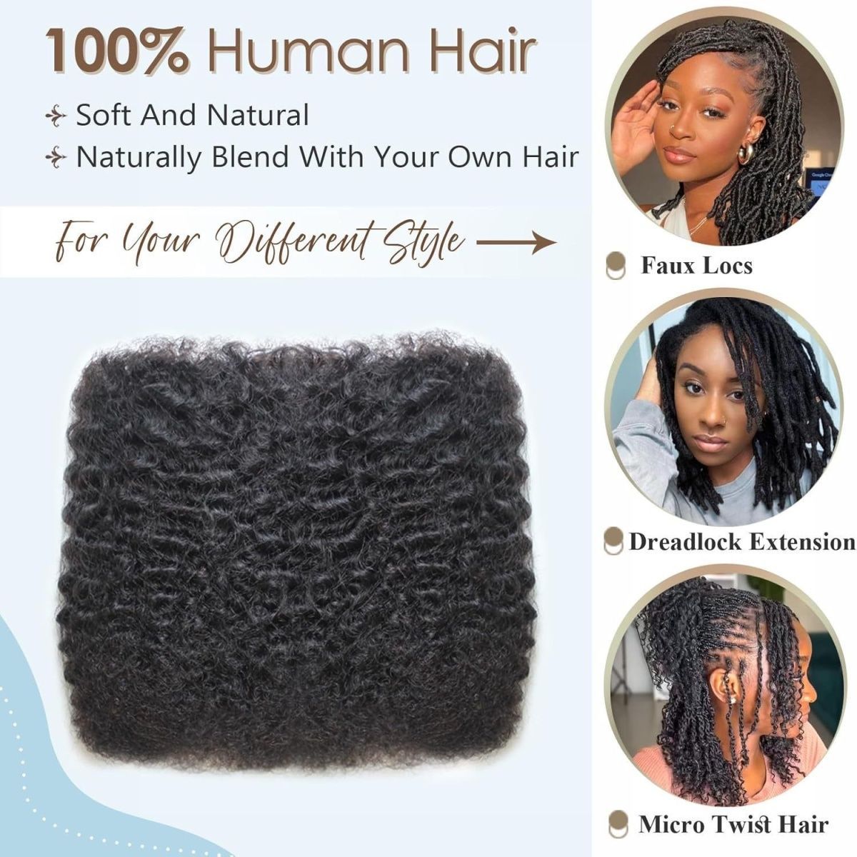 Human Bag Dreadlocks Puffy Silk Accessories Real Hair Wig