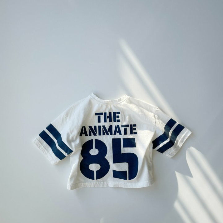 Children's Korean Style Summer Letters Numbers Printing Fashionable Boys Long Sleeve Children's T-shirt