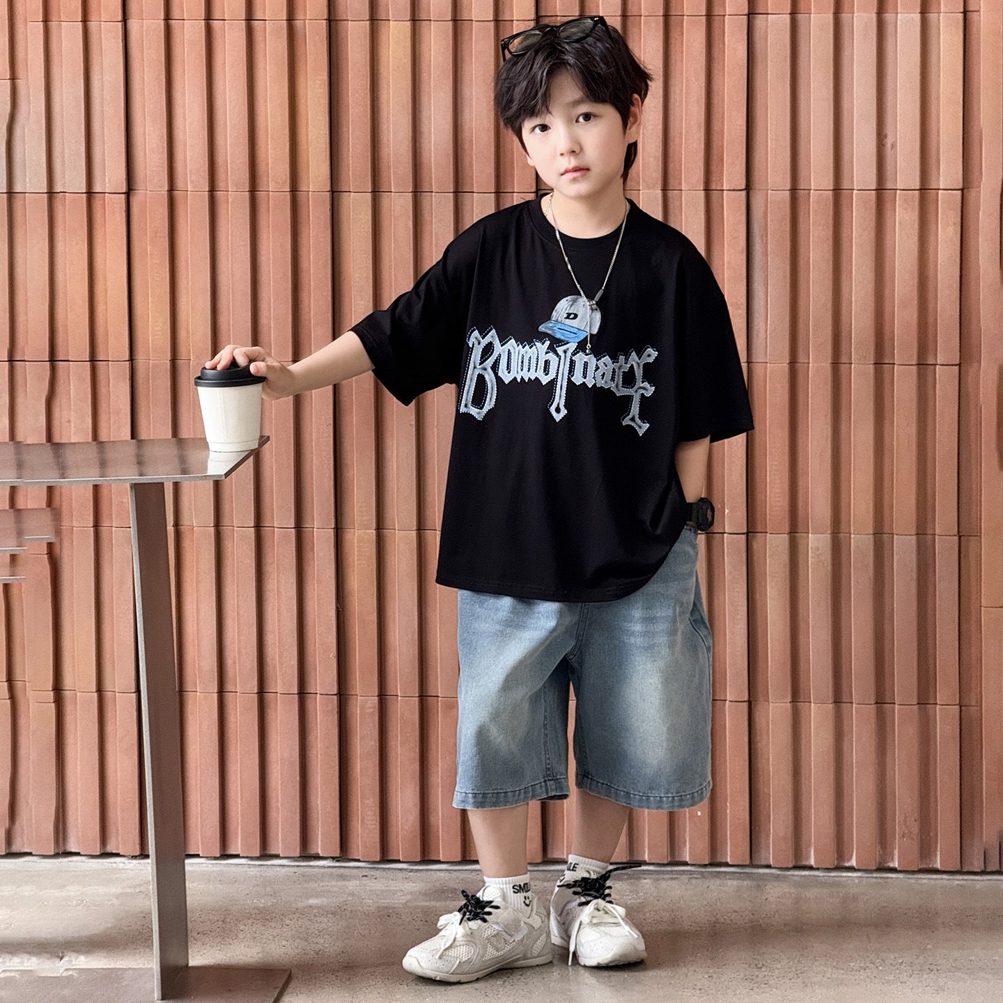 Summer Thin Medium Big Boys Handsome Korean Children's Suit