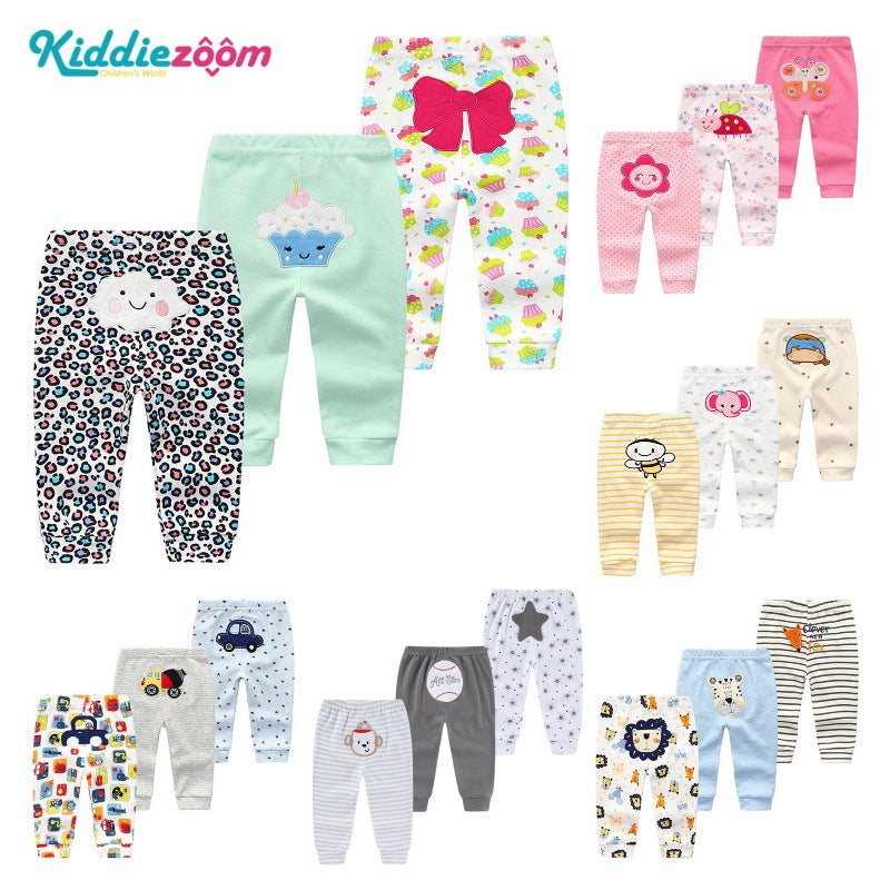 Women's & Men's Loose Cartoon Trousers Cotton Air Conditioning Children's Pants