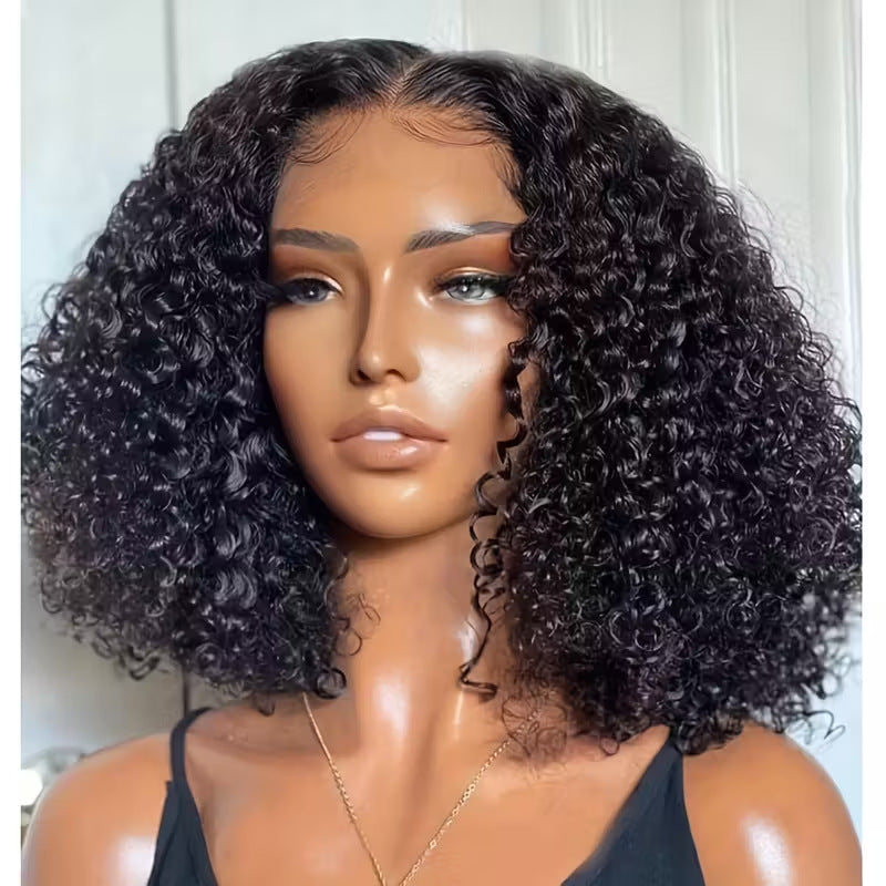 Women's Medium African Wigs With Small Chemical Wig Short Curly Hair