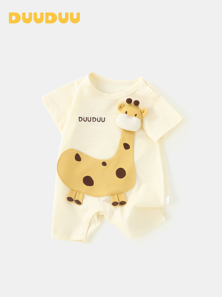 Boys Summer Short-sleeved Jumpsuit Class Infant Thin Jumpsuit, Climbing Suit