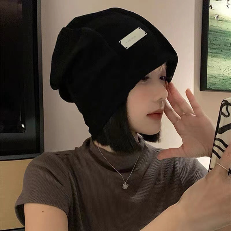 Women's Autumn Hat One-piece Natural Realistic Face Trimming Wig Short Straight Hair