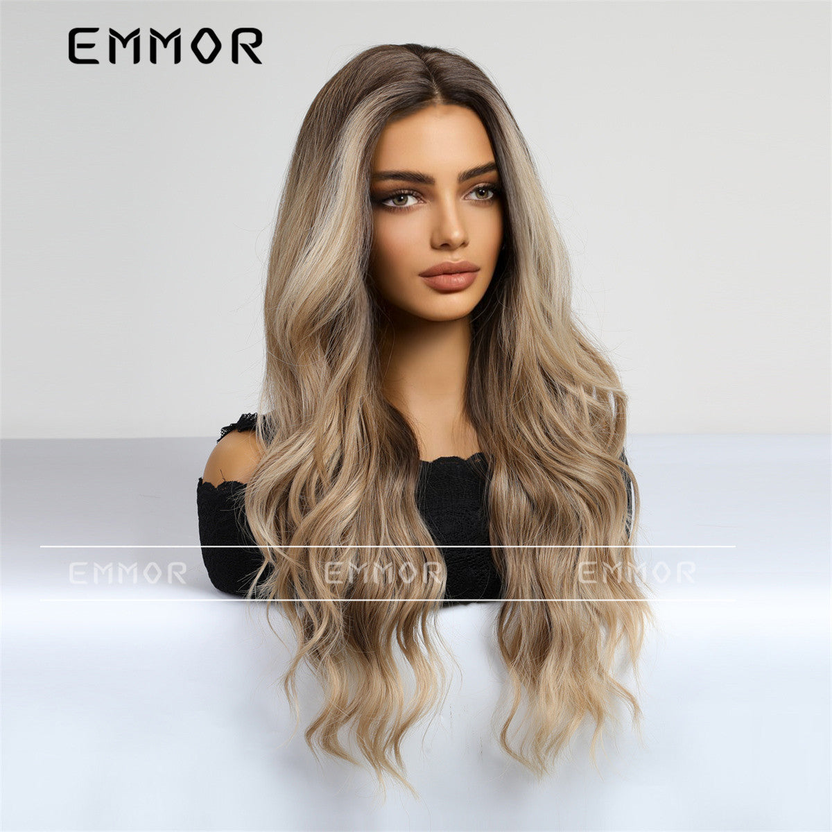 Medium Large Wave Curly Hair Gradient Wig Long Curls