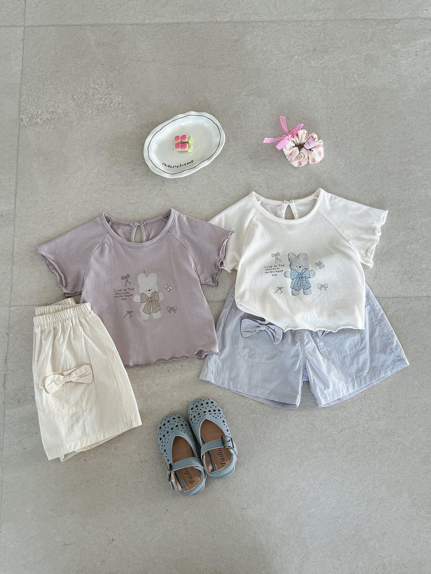 Summer Boy Clothes Cute Cartoon Short Sleeve Casual Shorts Split Children's Suit
