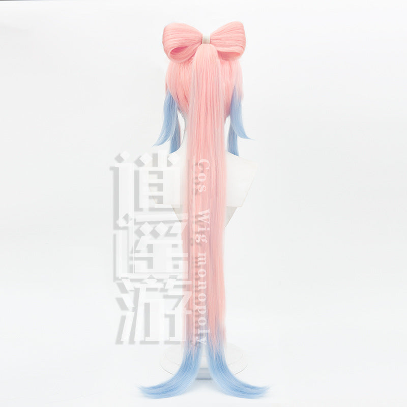 Original God Coral Palace Heart Sea Ponytail Modeling Long Cos Wig