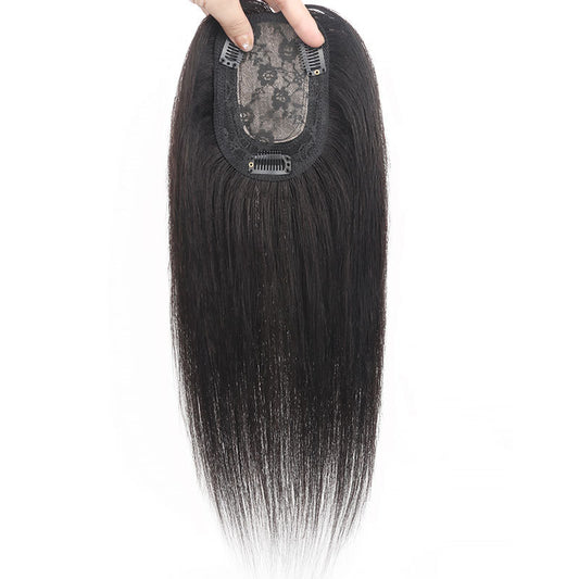 Female Head Replacement Fluffy Growth Volume Cover Gray One Piece Wig