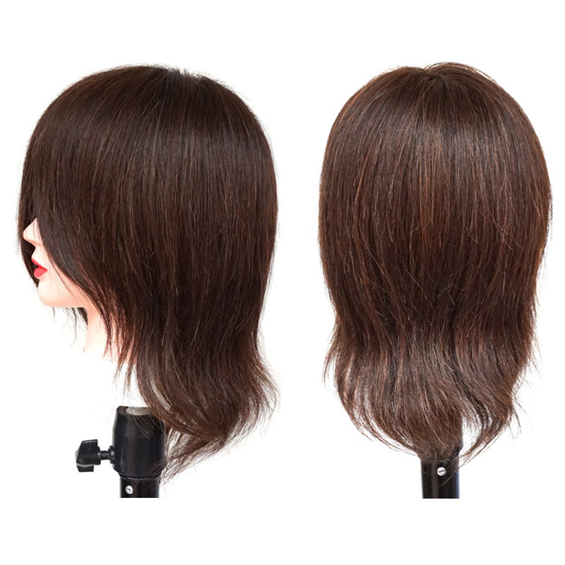 Women's Short Straight Natural Big Ear Hairdressing Shop Practice Other Wig
